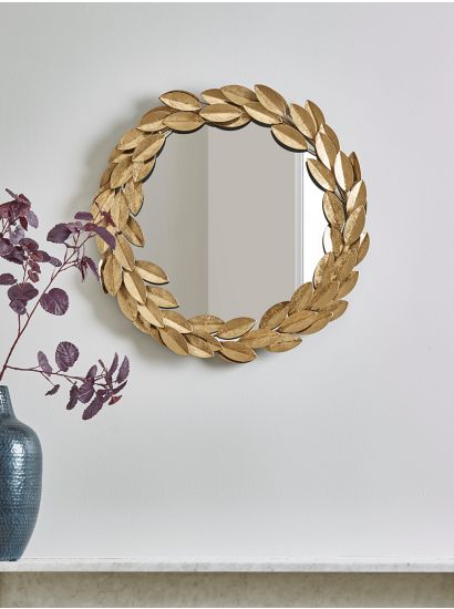 Wall Mirror Decoration, Frame Sculpture, Round Mirror Frame, Leaf Mirror, Mirrors Uk, Mirror Decoration, Black Wall Mirror, Full Length Mirror Wall, Framed Wall Mirror