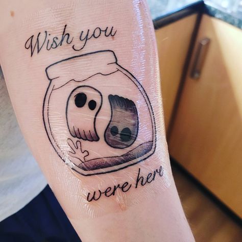 Fishbowl Tattoo Pink Floyd, Fish Bowl Tattoo Pink Floyd, Two Lost Souls Swimming In A Fish Bowl, Two Lost Souls Tattoo, Lost Souls Tattoo, Wish You Were Here Tattoo, Fish Bowl Tattoo, Lost Soul Tattoo, Lost Loved Ones Tattoo