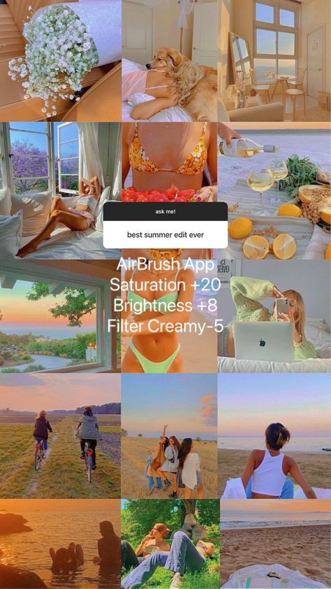 Bright Filters For Instagram, Cute Photo Editing Apps, Bright Presets For Lightroom, Summer Aesthetic Edit, Bright Instagram Aesthetic, Beachy Filter, Tezza Filter Edit, Film Instagram Feed, Summer Vsco Filters