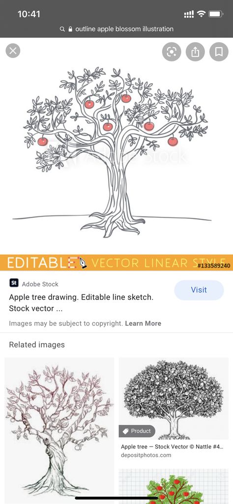 Apple Tree Tattoo, Apple Tree Drawing, Carousel Book, Free Hand Embroidery, Leaf Outline, Line Sketch, Turtle Tattoo, Mini Apple, Apple Picking