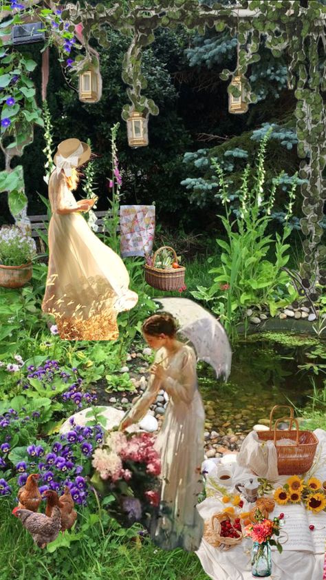 Picnic at the pond #nature #vintage #feminine #garden #cottagecore Garden Cottagecore, Vintage Feminine, Nature Vintage, Break Time, Game Ideas, The Pond, Connect With People, Cottage Core, Steven Universe