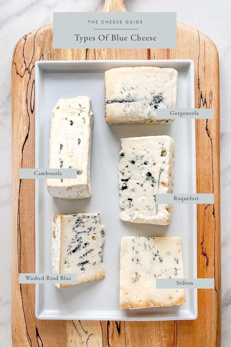 The Cheese Guide: All About Blue Cheese Endive Appetizers, Cheese Guide, Roquefort Cheese, Blue Cheese Recipes, Beautiful Cheese Board, Types Of Blue, Kitchen Tricks, Dairy Desserts, Cooking Easy