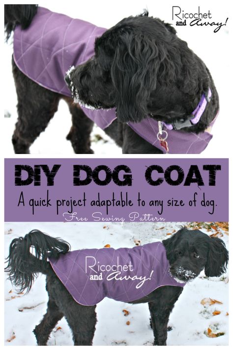 8 DIY Fabric Dog Coat Free Sewing Patterns | Fabric Art DIY Diy Dog Coat, Dog Jacket Patterns, Large Dog Coats, Dog Clothes Patterns Sewing, Dog Coat Pattern, Dog Sewing Patterns, Small Dog Coats, Fleece Dog Coat, Free Crafts