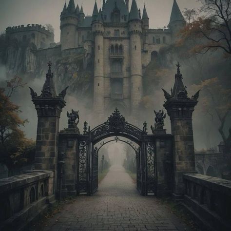 Dark Castle, Chateau Medieval, Gothic Castle, Castle Aesthetic, Gothic Aesthetic, Fantasy House, Fantasy Castle, Fantasy City, Fantasy Places