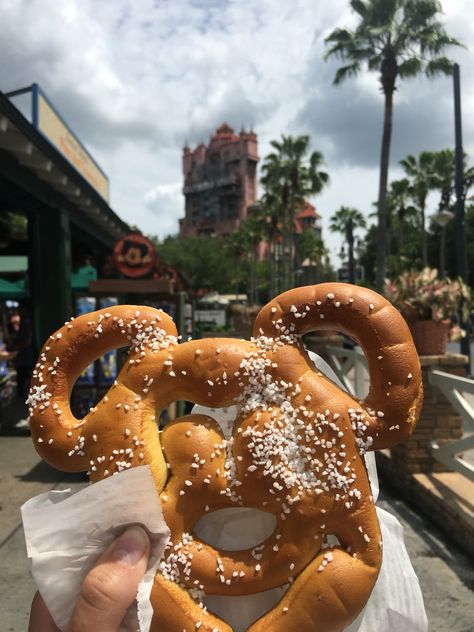 Disney Cookbook, Mickey Pretzel, Disney Hollywood Studios, Disney World Hollywood Studios, Disney Desserts, Tower Of Terror, Hollywood Studios Disney, Hollywood Studios, Disney Food