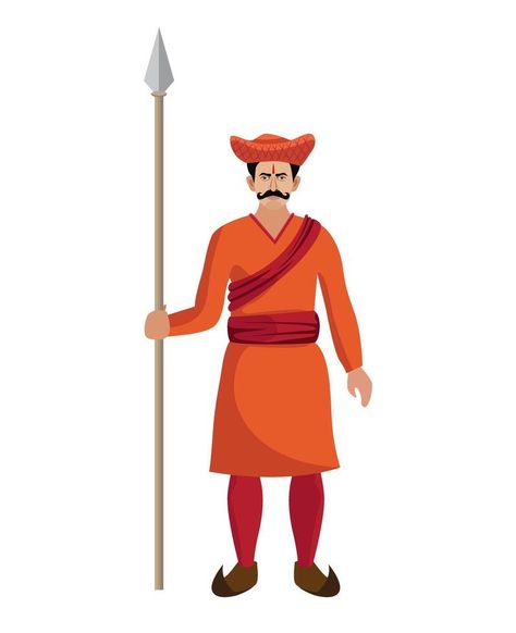 Indian hindu maratha traditional soldier, warrior standing with spear vector Shivjayanti Banner, Maratha Warriors, Castle Bedroom Kids, Banner Sample, Digital Photography Backgrounds, Wedding Vector Art, Banner Png, Bedroom Decor For Small Rooms, Indian Illustration