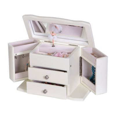 Buy White Musical Ballerina Jewelry Box at JCPenney.com today and Get Your Penney's Worth. Free shipping available Ballerina Musical Jewelry Box, Ballerina Aesthetic, Music Box Ballerina, Ballerina Jewelry Box, Kids Jewelry Box, Dancing Ballerina, Ballerina Jewelry, White Tutu, Girls Jewelry Box