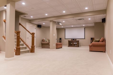 DIY Ohio customer sent us this photo of their Wahoo Walls basement remodel. Well done. Drywall Alternatives For Walls, Drywall Alternative, Office Conversion, Alternatives To Drywall, Basement Finishing Systems, Laminate Flooring Colors, Basement Remodel Diy, Basement Finishing, Small Basements