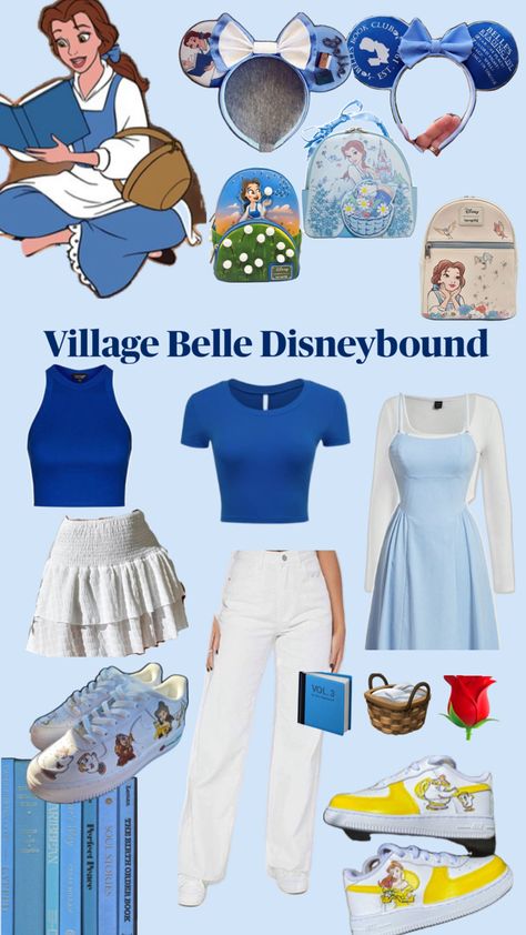 Belle Inspired Outfits, Belle Disneybound, Princess Aesthetic Outfits, Disney Princess Inspired Outfits, Disney Character Outfits, Disney Bound Outfits Casual, Belle Outfit, Disney Trip Outfits, Princess Inspired Outfits