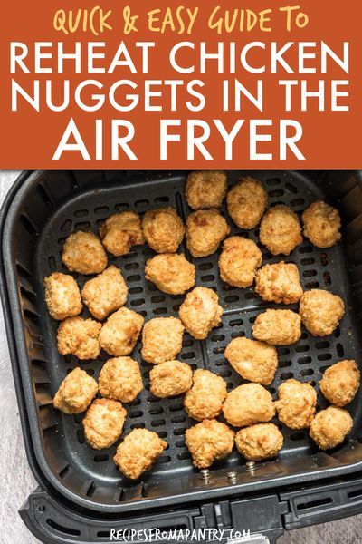 Chicken Nuggets In Air Fryer, Nuggets In Air Fryer, Air Fryer Chicken Nuggets, Fried Chicken Nuggets, Reheat Chicken, Air Fryer Recipe, Air Fryer Recipes Chicken, Popcorn Chicken, Chicken Meat