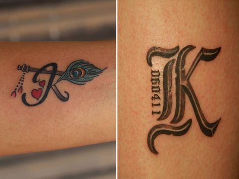 K Letter Tattoo Designs Letter K Tattoo, Tato Nama, Tattoo Letras, Font Tato, Omerta Tattoo, Alphabet Tattoo Designs, Tattoo Lettering Styles, K Tattoo, Armband Tattoo Design