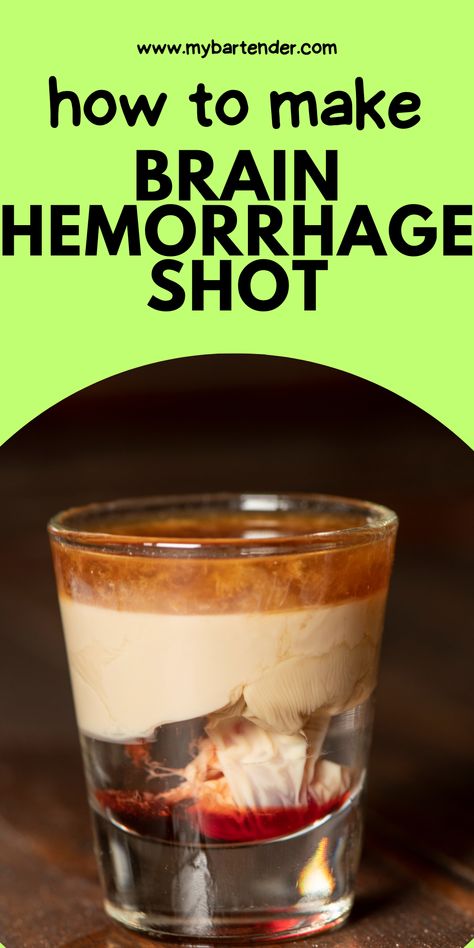 How to Make The Brain Hemorrhage Shot Brain Hemmorage Shot Recipe, Cocktail Recipes For A Crowd, Vodka Cocktails Easy, Vodka Tonic, Vodka Cocktails Recipes, Baileys Irish, Best Cocktail Recipes, Frozen Cocktails, Peach Schnapps