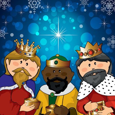 Los Tres Reyes Magos en caricatura de colores brillantes ilustración Roi Mage, Three Wise Men, Kings Day, Three Kings, Navidad Christmas, Wise Men, Epiphany, Christmas Vectors, Christmas Pictures