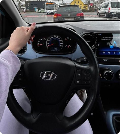 Hyundai i10, driving, girl car, girl driving Girl Driving, Goals For Life, Girls Driving, Hyundai I10, Girl Car, Car Girl, Car Girls, For Life, Drive