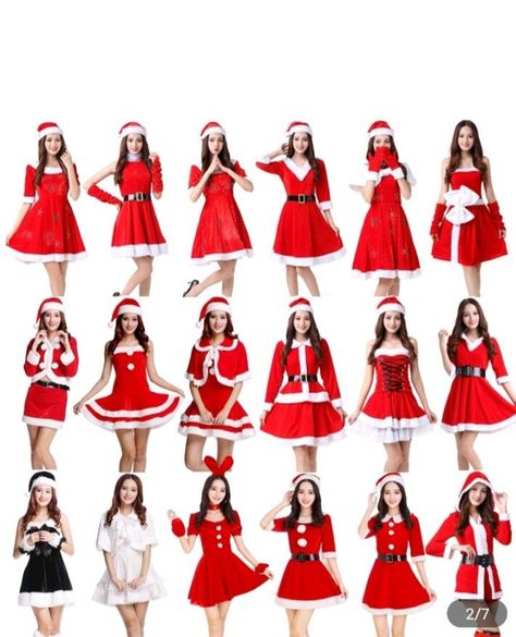 Get ready to sleigh this holiday season with the perfect Christmas dress! 🎄✨ Dress to impress and spread some festive cheer with these stunning outfit ideas. #ChristmasDress #HolidayFashion #DressToImpress #FestiveAttire #HolidayStyle #ChristmasOutfit #SlayTheSeason Diy Santa Costume Women, Christmas Outfit Ideas For Teenagers, Red Christmas Outfit, Christmas Costumes Women, Santa Claus Outfit, Pinup Photoshoot, Christmas Poses, Santa Dress, Santa Costume