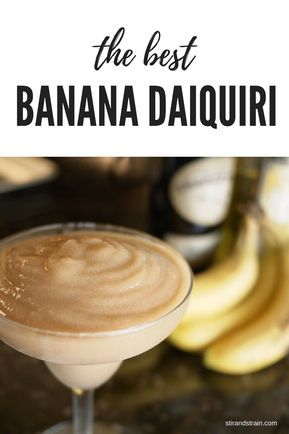 Dirty Banana Drink, Banana Daquiri, Frozen Banana Recipes, Banana Daiquiri, Daiquiri Recipe, Banana Drinks, Banana Milkshake, Gin Fizz, Frozen Cocktails