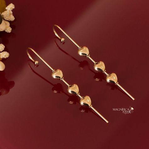 https://www.magnificajoias.com.br/brinco-transversal-tres-coracoes-dourado Piercing Fake, Ear Hook, Bobby Pins, Hair Accessories, Beauty, Design