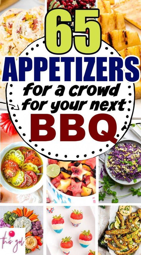 4th of July food bbq party appetizer ideas. Summer party bbq appetizers of all types: kid friendly appetizers for bbq for your kids party, fourth of july food appetizers for parties that are red white and blue, and healthy summer salads for bbq cookouts, and easy simple appetizers for bbq party for summer... or they could be sides too! Easy Simple Appetizers, Appetizers For Bbq Party, Bbq Party Appetizers, Summer Salads For Bbq, 4th Of July Food Bbq, Salads For Bbq, Cookout Appetizers, Barbecue Appetizers, Party Appetizer Ideas