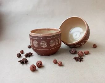 Cacao Cup, Unglazed Pottery, Yogurt Cup, Yellow Food, Ceramics Pottery Mugs, Rustic Mugs, Organic Ceramics, Clay Cup, Yellow Foods