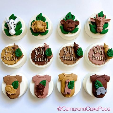 Dee Camarena shared a post on Instagram: "🌿🐆✨Safari Theme Cookies ✨🦒🌿 #oreoscookies #dippedoreos #oreos #galletadecoradas #galletaspersonalizadas #igcookies #cakepoppin #lacakepops #cakepopping #wildandthree #cakepops #cakepopsicle #safaripops #safaritheme #babyshower #cakesicles #babyshowertreats #babyontheway #babyshowertheme #safaripark #safariphotography #desertsafari #safaribaby #safariparty #wildoneparty #ohbaby #safaribaby #safaricookies". Follow their account to see 4099 posts. Safari Cakepops, Safari Baby Party, Jungle Safari Cake, Baby Shower Oso, Safari Baby Shower Decorations, Safari Cookies, Safari Baby Animals, Cake Pop Designs, Baby Shower Safari Theme