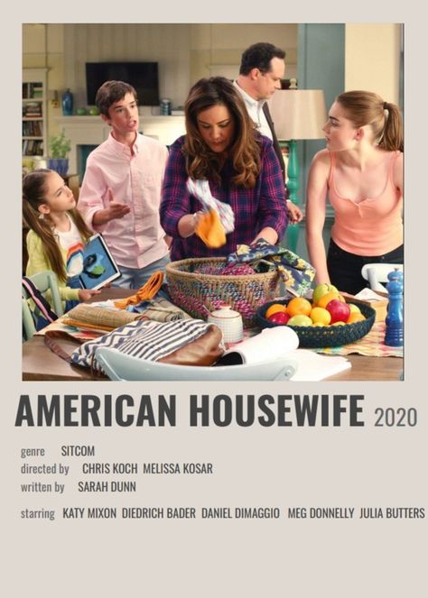 American Housewife Poster, American Housewife Aesthetic, American House Wife, Sitcoms To Watch, Daniel Dimaggio, Must Watch Netflix Movies, Black Love Movies, Mad Movies, Horror Movies On Netflix