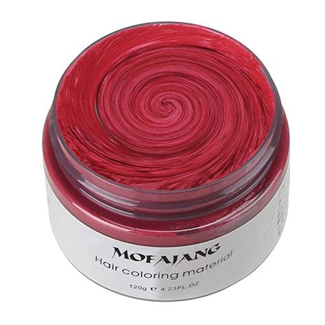 Amazon.com : NYKKOLA Unisex Hair Wax Color Dye Styling Cream Mud, Natural Hairstyle Pomade, Washable Temporary,Party Cosplay (Red) : Beauty & Personal Care Hair Wax Color, Hair Color Wax, Short Hair For Boys, Change Hair Color, Temporary Hair Dye, Diy Hair Color, Change Hair, Natural Hairstyle, Halloween Wine