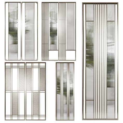 Set of 5 partitions Kitchen Partition, Glass Partition Designs, Room Panel, Adobe Photoshop Photography, Foyer Stairs, Partition Ideas, Glass Porch, Partition Designs, Living Room Panelling