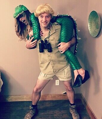 Steve Irwin Costume, Homeade Halloween Costumes, Last Minute Couples Costumes, Crocodile Costume, Steve Irwin, Holloween Costume, Dinosaur Costume, Costume Themes, Cute Halloween Costumes