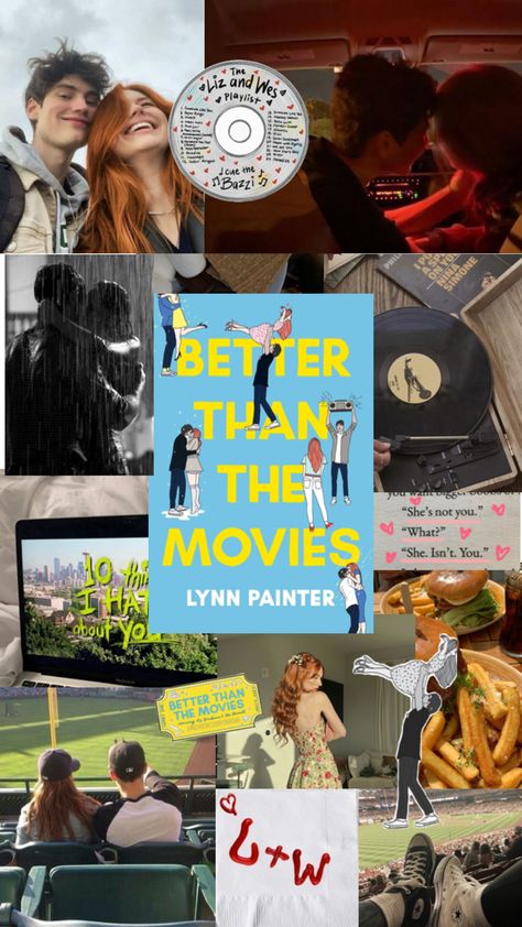 Better than the movies aesthetic/book recs/book aesthetic Better Than Movies Aesthetic, Nothing Like The Movies Book Aesthetic, Better Than The Movies Book Aesthetic, Better Than The Movies Aesthetic, The Movies Aesthetic, Wes Liz, Characters From Books, Lynn Painter, Better Than The Movies