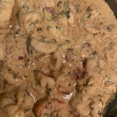 Shrimp and Gravy Recipe - Allrecipes.com | Allrecipes Shrimp And Gravy Recipes, Shrimp Gravy Recipes, Shrimp Heavy Cream Recipe, Shrimp Gravy, Seafood Gravy, Cream Sauce For Steak And Shrimp, Smothered Shrimp In Brown Gravy, Shrimp Cream Of Mushroom Recipe, Shrimp With Heavy Cream Recipe