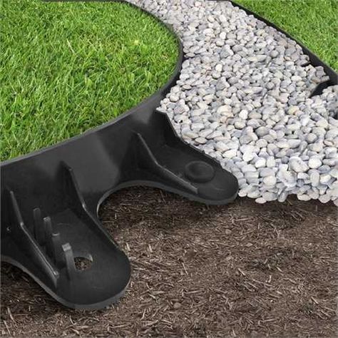 Recycled Rubber EZ Border Landscape Edge - Black - H5cm Border Landscape, Landscaping Border, Lawn Borders, Pool Mat, Stepping Stone Paths, Tile Steps, Landscape Borders, Interlocking Flooring, Garden Border