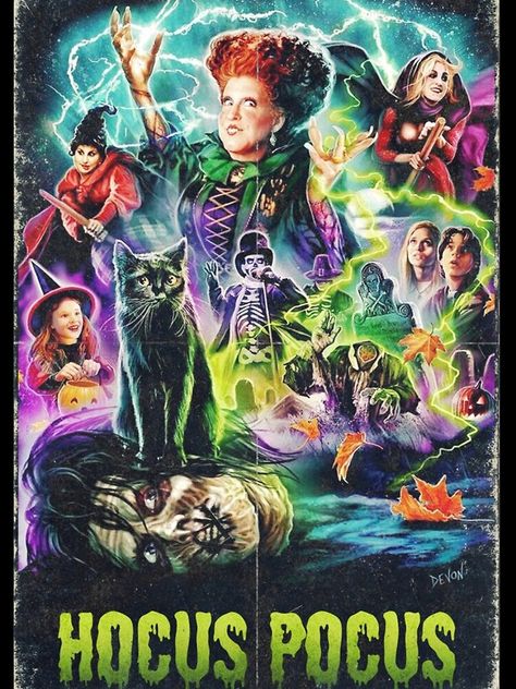 Hocus Pocus 1993, Hocus Pocus Movie, Disney Poster, Hocus Pocus Halloween, Halloween Hocus Pocus, Disney Merch, Horror Posters, Retro Horror, Horror Movie Art