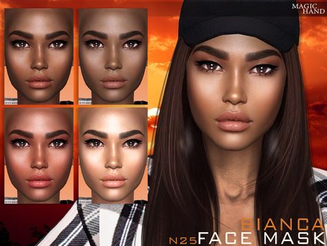 The Sims Resource Face Mask, Sims Face Mask, Sims4 Face Mask, Sims 4 Face Mask Cc, Sims 4 Cc Face Mask, Sims 4 Face Mask, Sims 4 Skin Cc, Contoured Makeup, Brown Face Mask