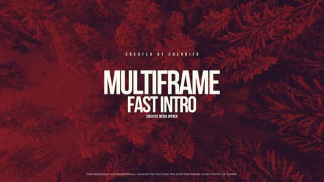 Fast Multiframe Intro is a quick and creatively animated After Effects template with a refreshing style, modern text animations and transitioning effects. This template contains 9 editable text layers and 13 image/video placeholders. An eye-catching introduction to your business slideshows, corporate presentations, TV shows, commercials, trailers, teasers, promotions, events, Facebook and YouTube videos. Download this template today and have tons of fun creating your next video. No plugins ... Corporate Presentation, Split Screen, Text Animation, After Effects Templates, Video Film, Create Website, Next Video, Images Gif, After Effects