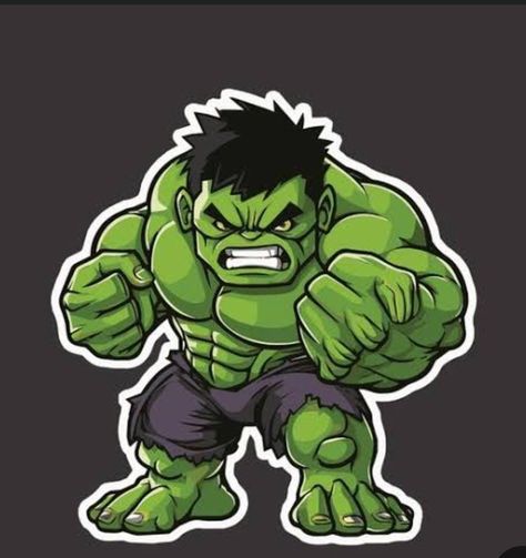 Hulk Stickers, Hulk Cartoon, Famous Pictures, Pokemon Stickers, Chibi Style, Happy Stones, Rick Y Morty, Tattoo Black, Hulk Marvel