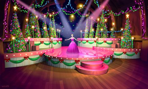 Barbie Perfect Christmas by Walter P Martishius Barbie Perfect Christmas, Christmas Concept Art, Barbie A Perfect Christmas, Barbie Background, Barbie Aesthetics, Sisters Movie, Barbie Series, Barbie Film, Barbie And Her Sisters