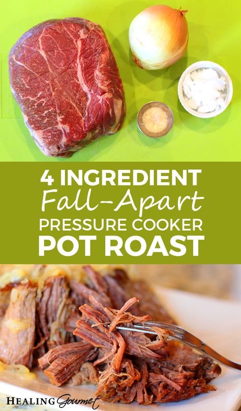 Delicious 4 Ingredient Fall-Apart Pressure Cooker Pot Roast Pressure Cooker Pot Roast, Power Cooker Recipes, Pressure Cooker Xl, Power Pressure Cooker, Electric Pressure Cooker Recipes, Pressure Cooker Chicken, Instant Pot Dinner Recipes, S'mores, 4 Ingredient