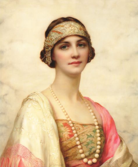 An Elegant Beauty by William Clarke Wontner (English, 1857-1930) John William Godward, Lawrence Alma Tadema, Famous Portraits, Painted Ladies, History Painting, Elegant Beauty, English Artists, Classic Paintings, Art Antique