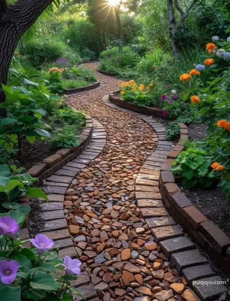 Pathway Decoration, Backyard Deck Ideas, Creative Backyard, Side Yard Landscaping, Brick Walkway, Easy Hacks, Backyard Greenhouse, Garden Walkway, Backyard Deck