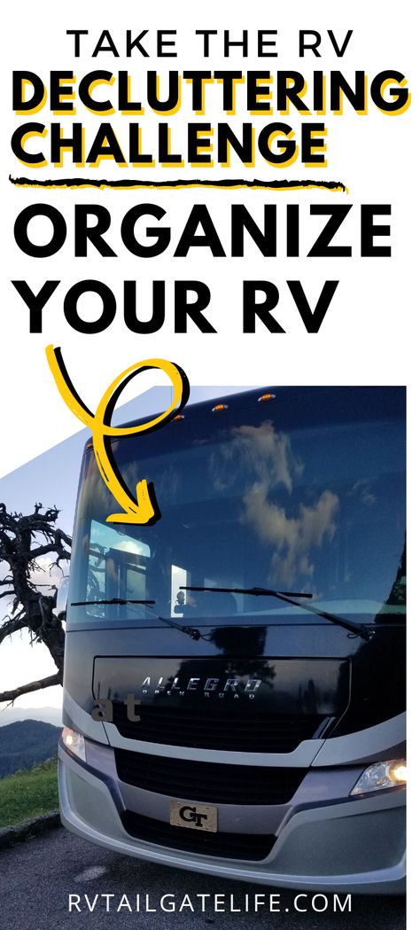 Is your RV packed to the gills? Need to make some more room inside your motorhome or camper? Then take the 100 RV Decluttering Challenge. Remove 100 items to help organize your RV. De-cluttering is the first step to having a pretty, organized trailer that is Instagram ready! And you'll be a lot less frustrated on travel day when everything has a spot! Class A Motorhome Organization, Rv Interiors, Decluttering Challenge, Rv Inspiration, Rv Mods, Gmc Motorhome, Class A Rv, Rv Organization, Travel Hack