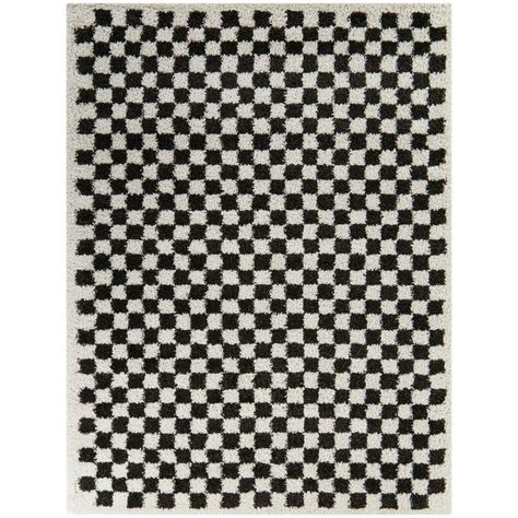 AllModern Aiylah Walker Checkered Sage/Cream Plush Shag Area Rug & Reviews | Wayfair Black And Cream Rug Nursery, Checkered Playroom, Christian Bedroom, Place Rug, Himalayan Mountains, Target Rug, Checkered Rug, Kids Area, Cream Rug