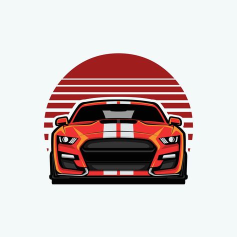 American Muscle Sport Car Vector Art Illustration. Best for Automotive Tshirt Design and Club Logo Car Club Logo, Car Vector Art, Car Clubs Logo, Car Vector, Club Logo, Sport Car, Vector Art Illustration, Car Club, American Muscle