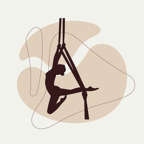 Gymnastics Logo, Air Yoga, Vector Girl, Aerial Silk, Minimal Drawings, Aerial Acrobatics, Acrobatic Gymnastics, Aerial Dance, Fire Designs