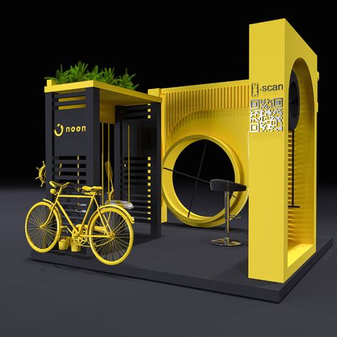 NOON BOOTH on Behance Booth Design Exhibition, Creative Booths, Small Booth, Event Booth Design, Booth Exhibition, Stand Feria, Concert Stage Design, Exhibition Stall Design, Event Booth