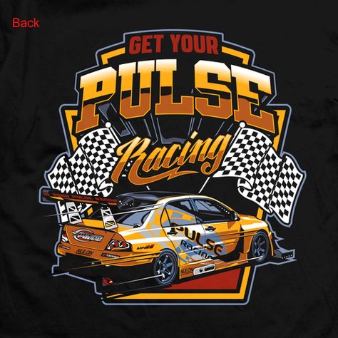 Pulse racing tshirt design | T-shirt contest | 99designs Ideas Graphic Design, Best Ui Design, Racing Car Design, Tshirt Design Inspiration, Shirt Design Inspiration, Graphic Tshirt Design, Graphic Design Layouts, Graphic Tee Design, New Sticker