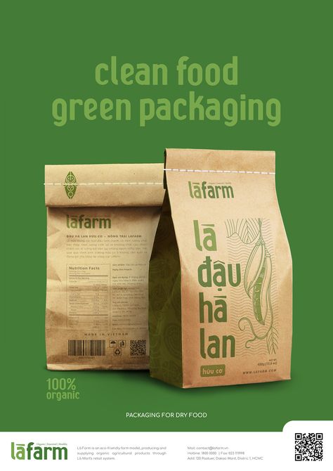 LÀ FARM | Branding Identity on Behance Packaging Design Food, Eco Packaging Design, Farm Branding, Folder Cover Design, Grocery Ads, Healthy Brands, Organic Packaging, Medicine Packaging, Tea Packaging Design