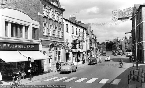 Market Harborough, High Street c.1960, from Francis Frith Market Harborough, Watercolour Inspiration, Old Images, Market Street, Local History, Vintage Pictures, Leicester, Historical Photos, Old Photos