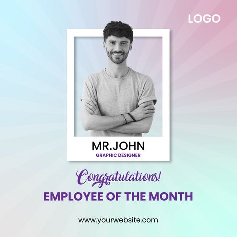 Download this Premium Vector File about Employee of the month vector template, and discover more than 74 Million Professional Graphic Resources on Freepik. #freepick #employeeofthemonth #employeepost Employee Of The Month Design, Employee Of The Month, Work Anniversary, Good Employee, Church Graphic Design, Vector Template, Work Ideas, Book Cover Design, Vector File