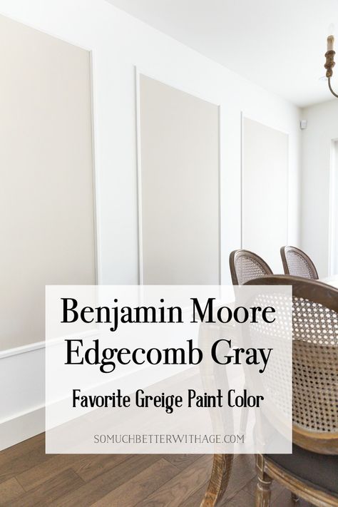 Edgecomb Gray by Benjamin Moore - My Favorite Greige Paint Color | So Much Better With Age Best Sherwin Williams Paint, Greige Paint Color, Benjamin Moore Edgecomb Gray, Edgecomb Gray, Greige Paint Colors, Greige Paint, Paint Colors Benjamin Moore, Sherwin Williams Paint Colors, Grey Paint Colors