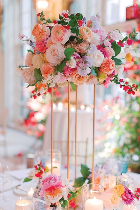 Breakers Wedding, Spring Wedding Centerpieces, Spring Centerpiece, Palm Beach Wedding, April Wedding, Bright Wedding, Wedding Inside, Future Wedding Plans, Flower Centerpieces Wedding